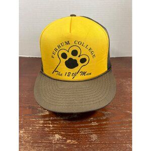 Vintage Ferrum College The 12th Man Snapback Trucker Hat X3